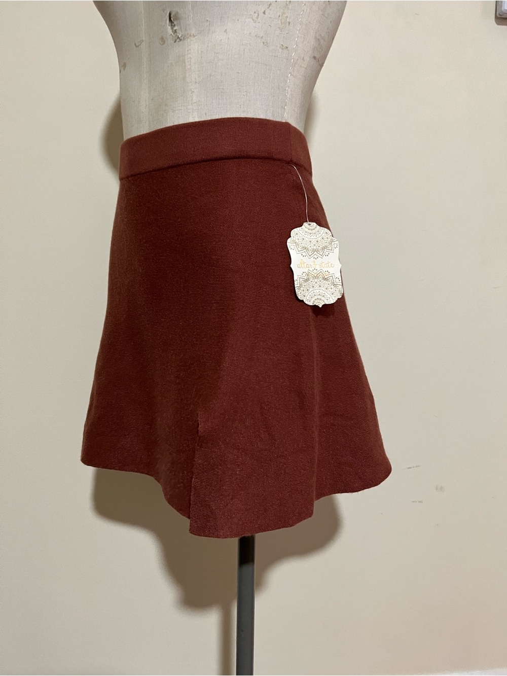 Altar’d State Kai Women's Knit Mini Skirt - Rust NWT